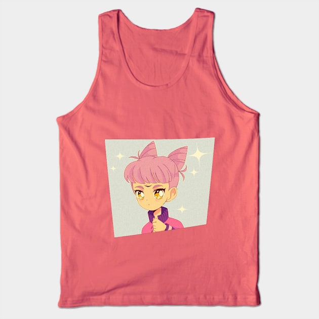 90s anime art style Tank Top by kuroneko777